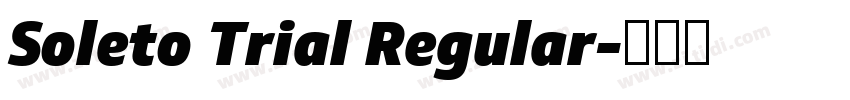 Soleto Trial Regular字体转换